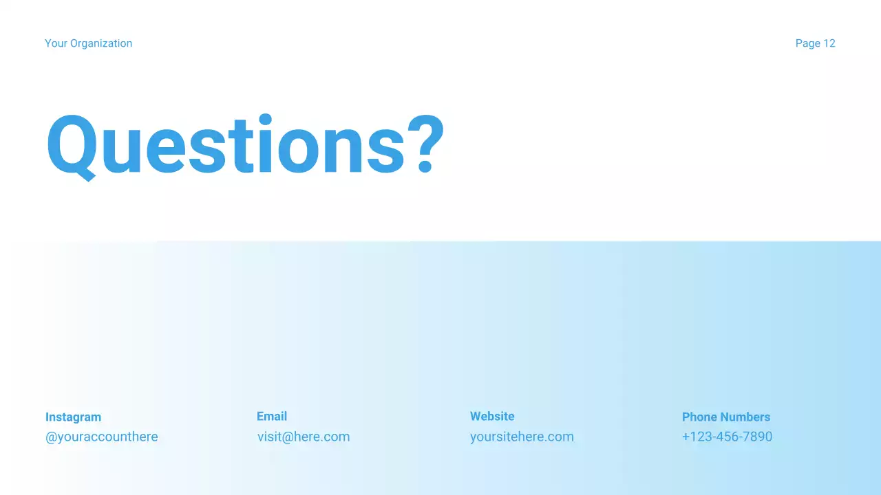 Blue Modern Women's Health Report Presentation