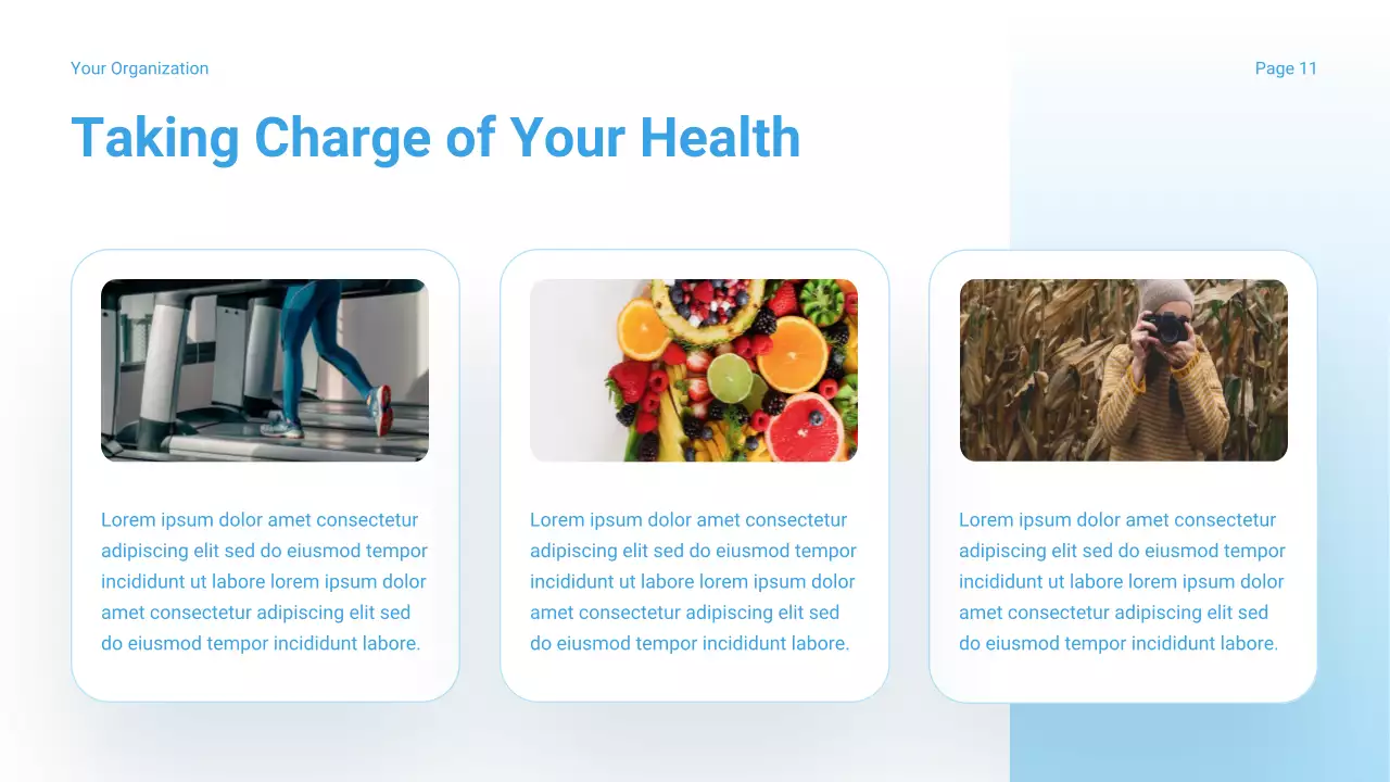 Blue Modern Women's Health Report Presentation