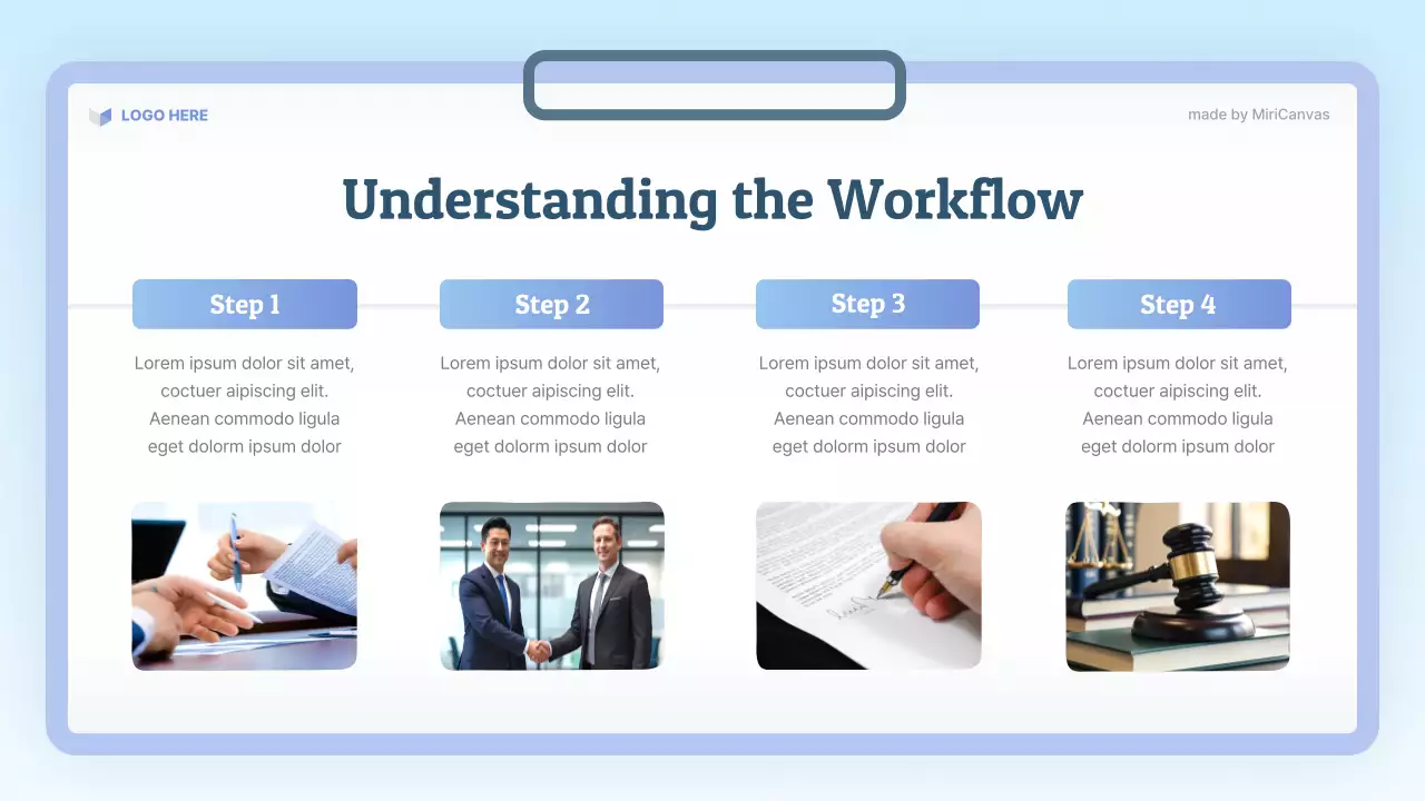 Blue Modern Law Class Presentation