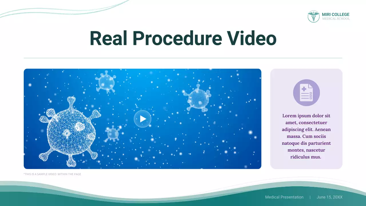 Teal Professional Understanding 자궁경 검사 의학적 프레젠테이션