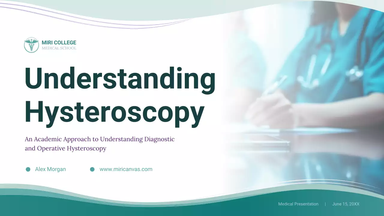 Teal Professional Understanding 자궁경 검사 의학적 프레젠테이션