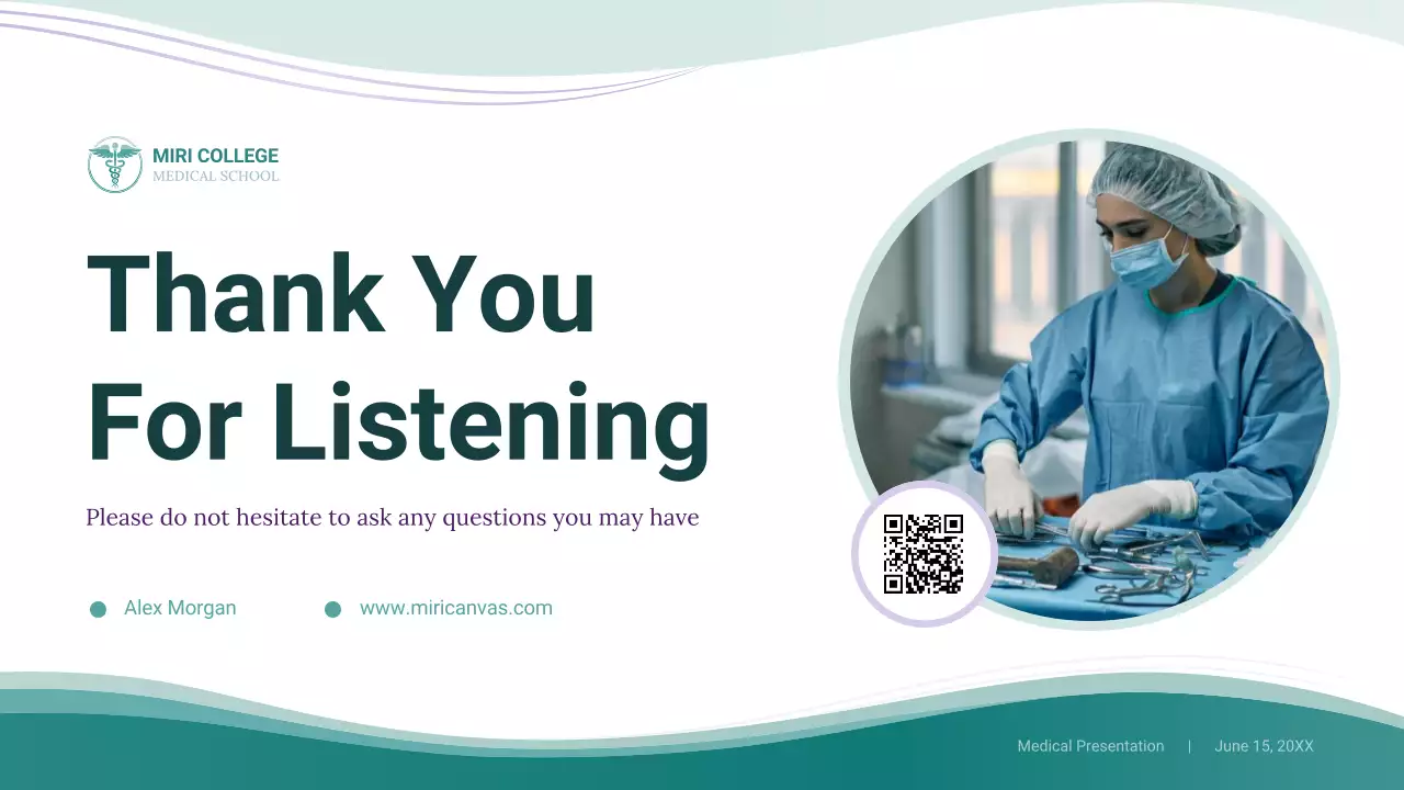 Teal Professional Understanding 자궁경 검사 의학적 프레젠테이션