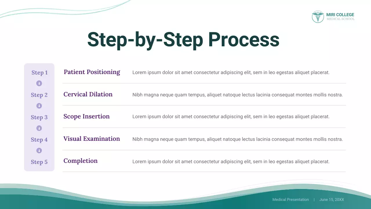 Teal Professional Understanding 자궁경 검사 의학적 프레젠테이션