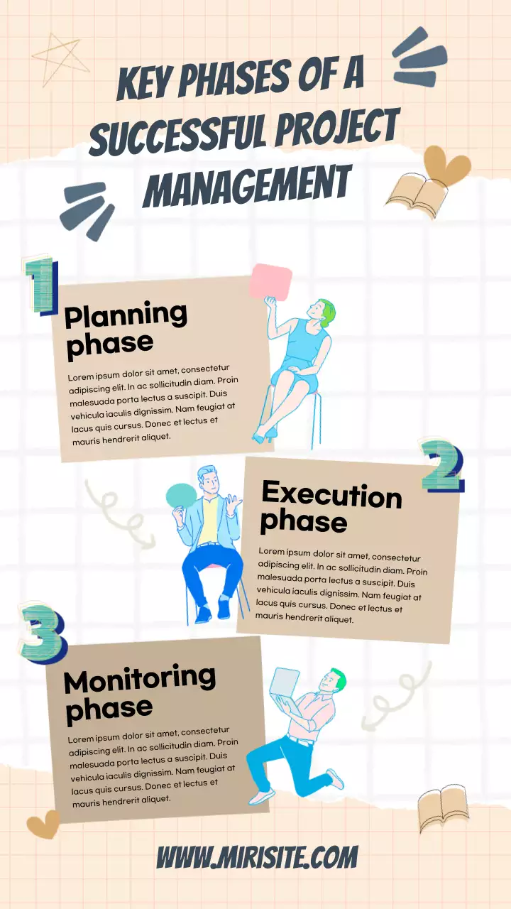 베이지 모던 프로젝트 관리 교육 자료