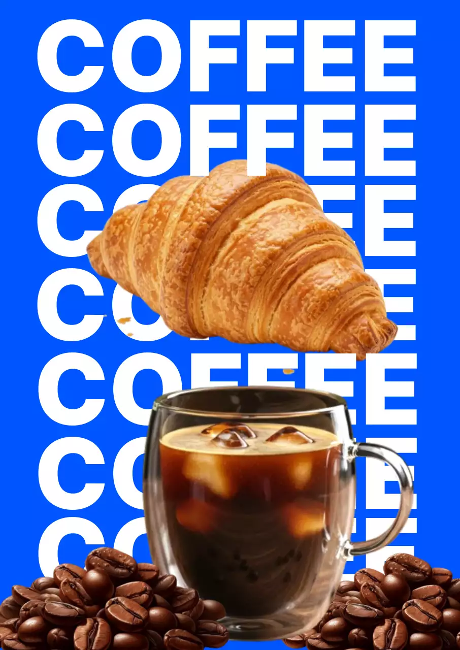 파랑 팝 커피 광고