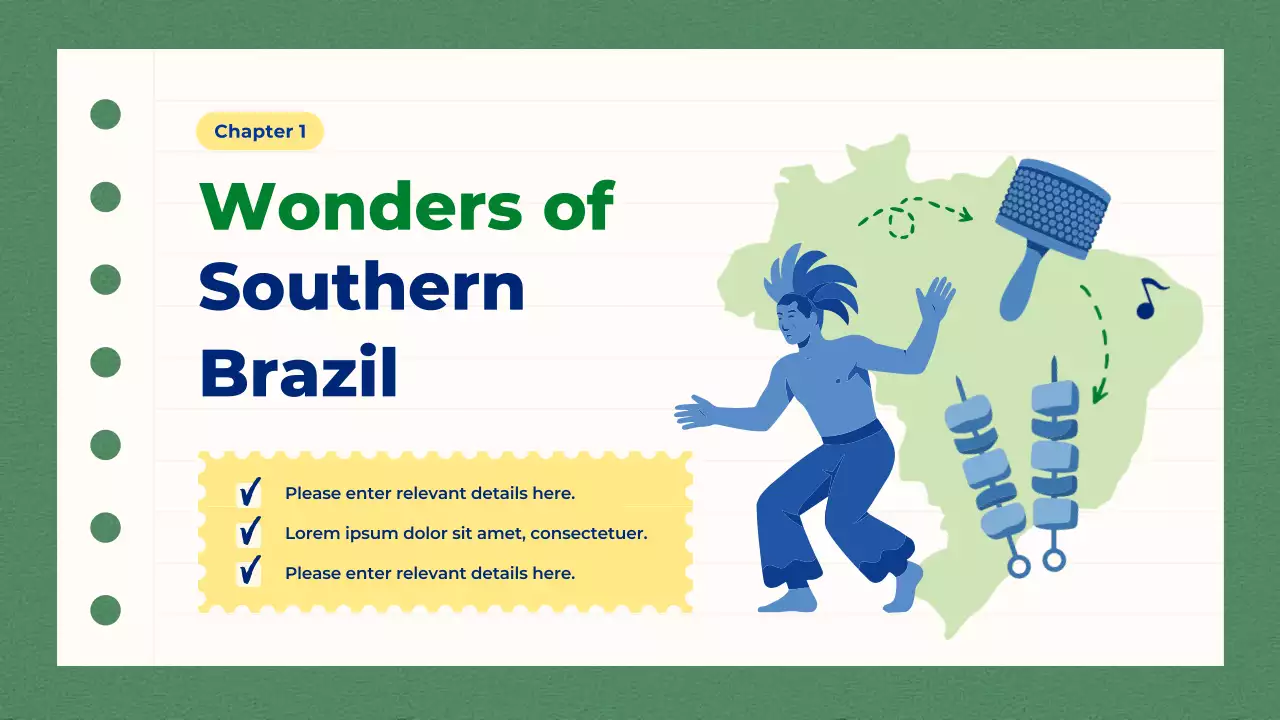 Green Blue Simple Education about South Brazil Presentation