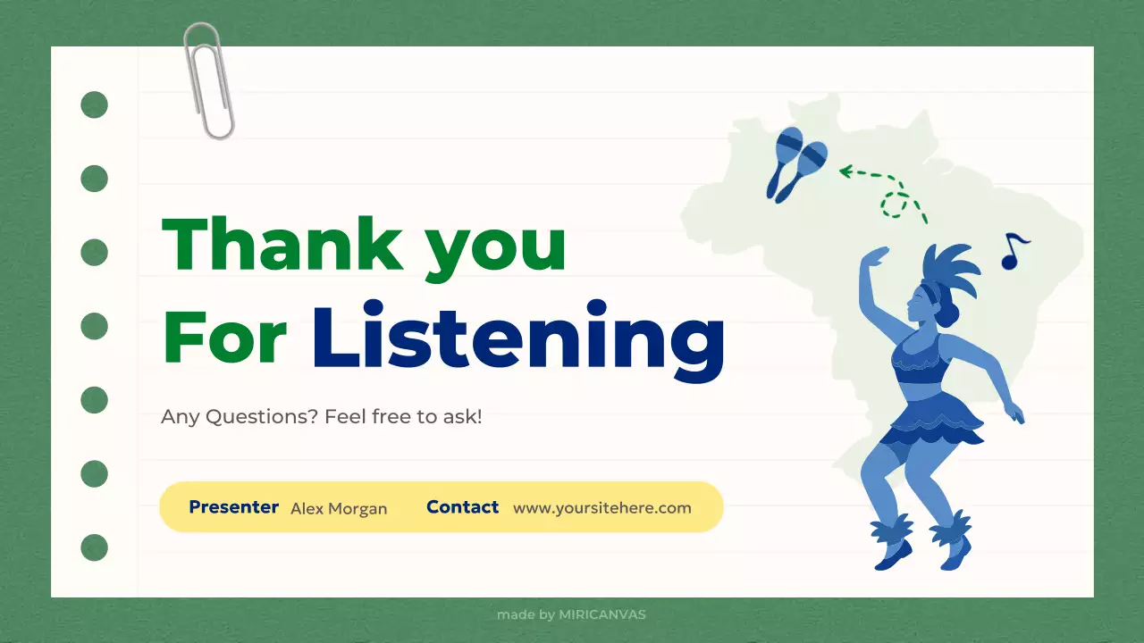 Green Blue Simple Education about South Brazil Presentation