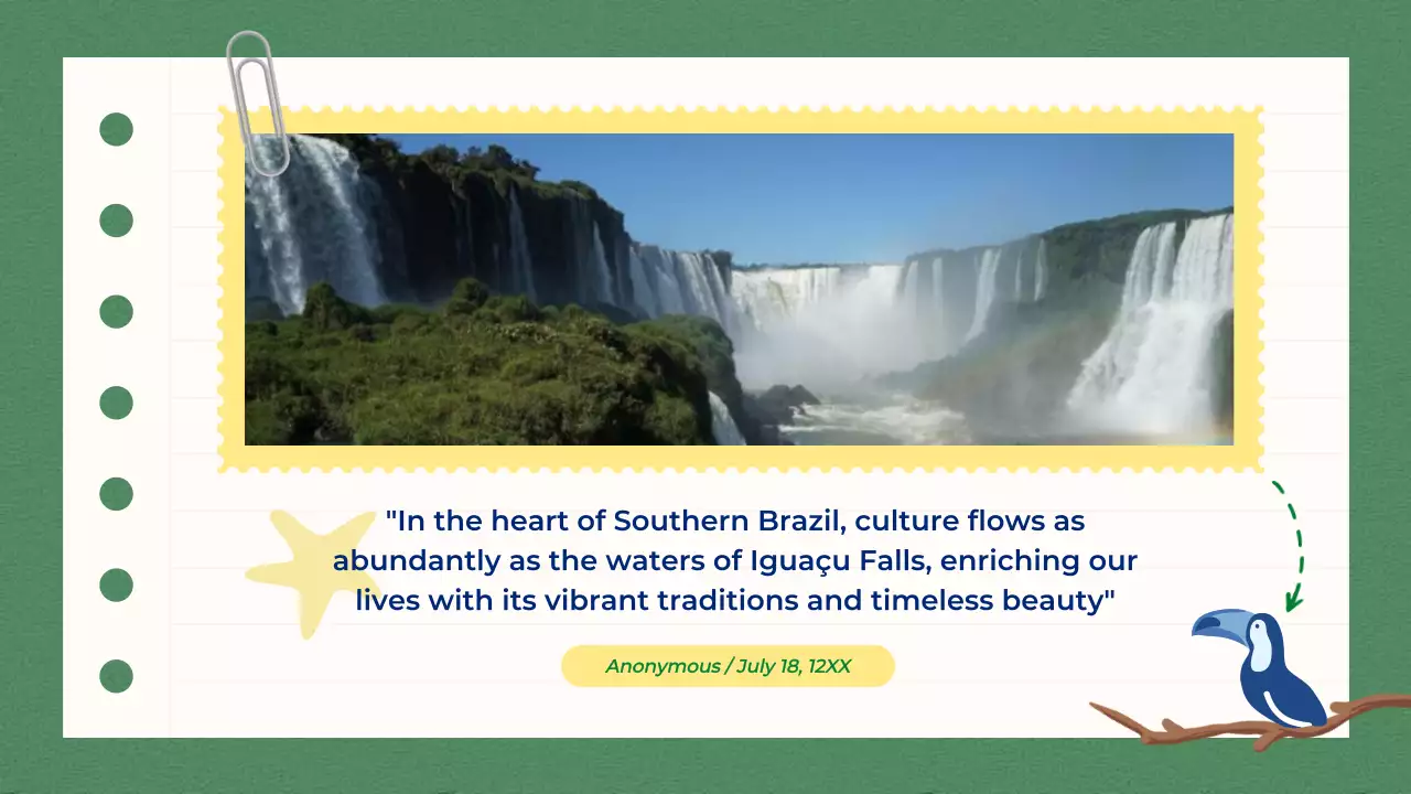 Green Blue Simple Education about South Brazil Presentation