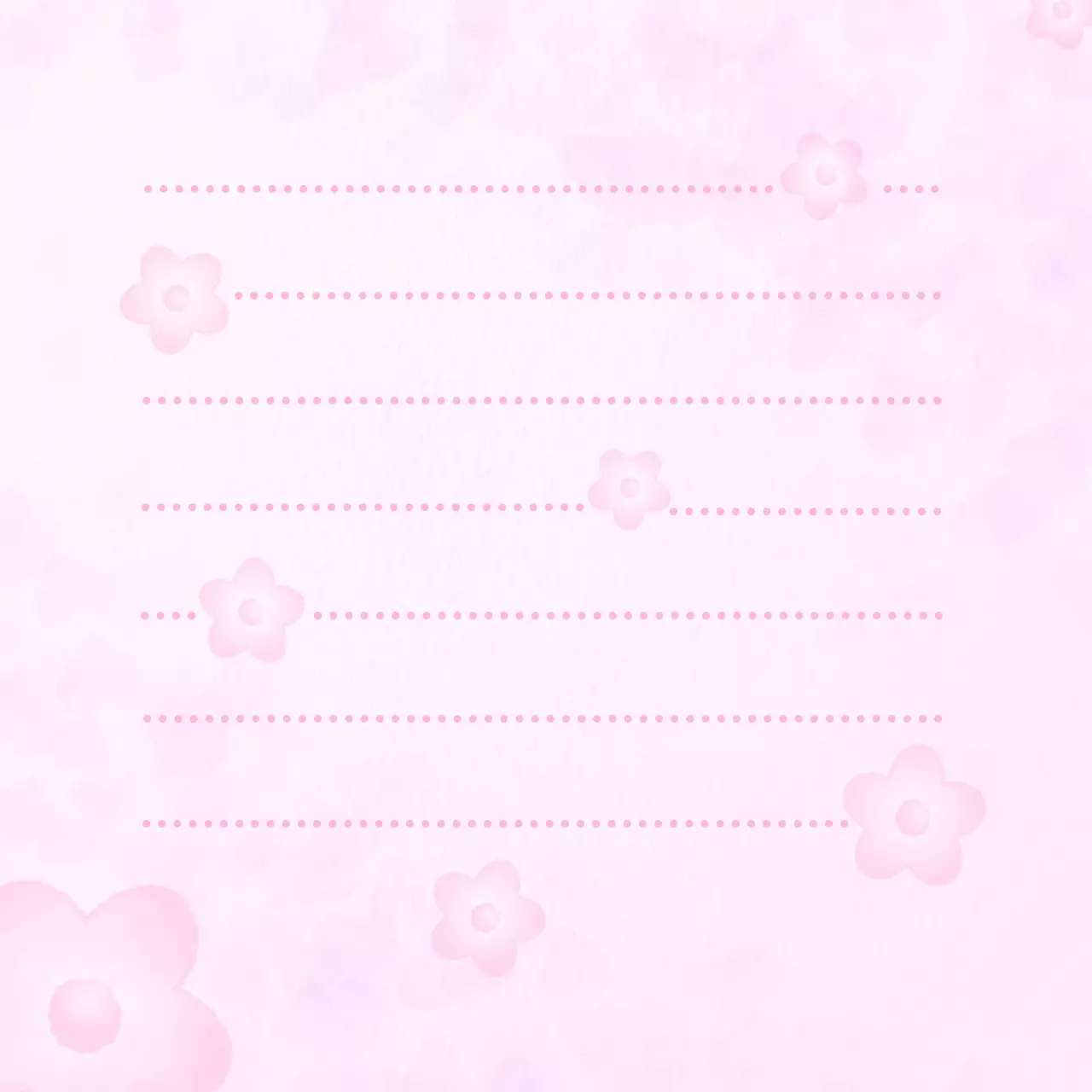 연핑크 아기자기한 메모지 문구