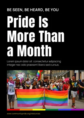 Rainbow Geometric Pride Poster