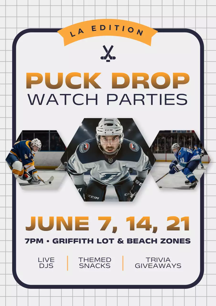 Modern Hockey Event Promotion Poster