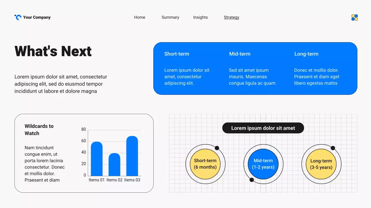 Blue and Yellow Bold Modern Market Trends Report Presentation