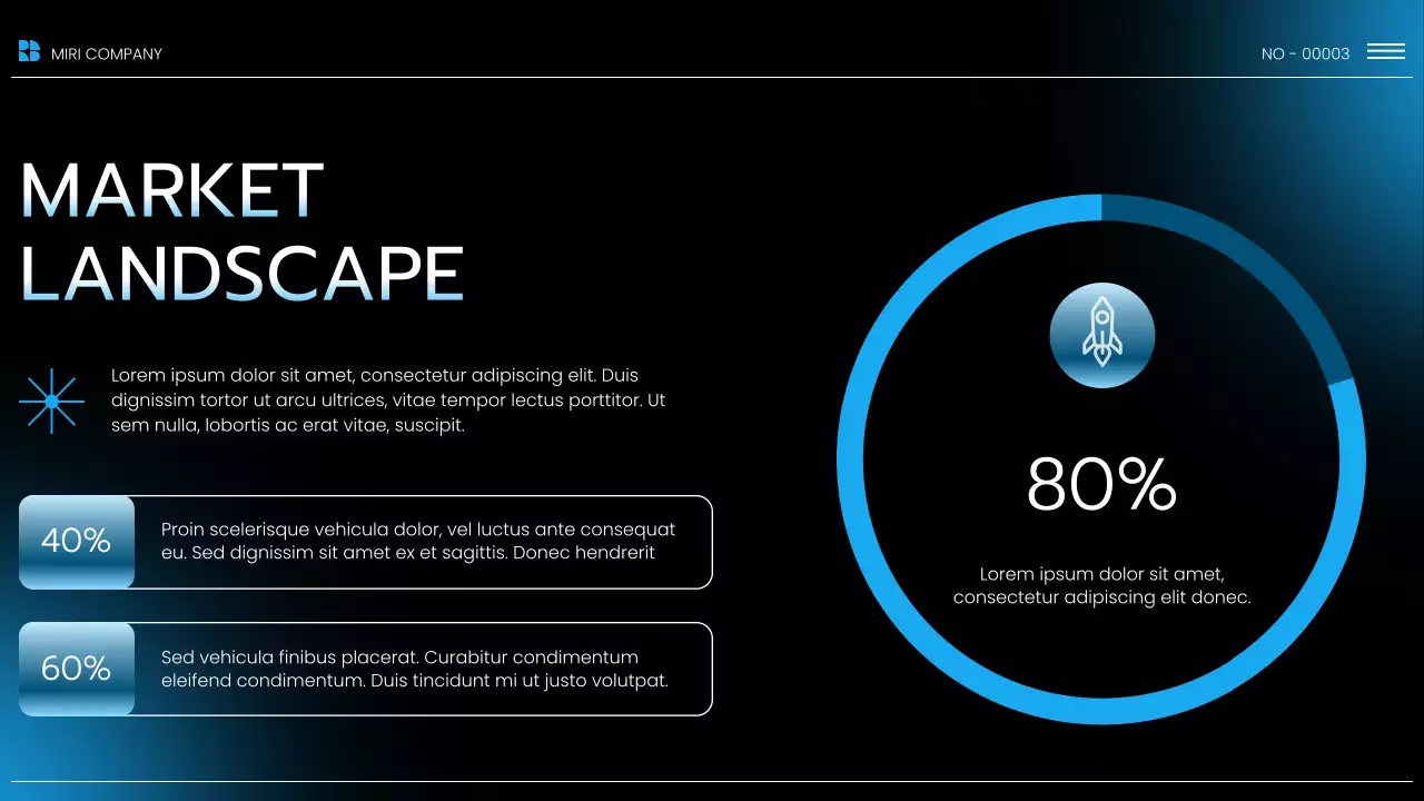 Black and Blue Modern Market Overview Presentation