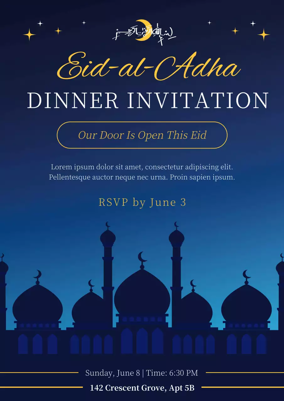 EID-AL-ADHA Invitation RSVP Poster