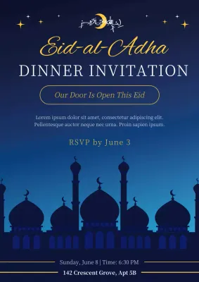 EID-AL-ADHA Invitation RSVP Poster