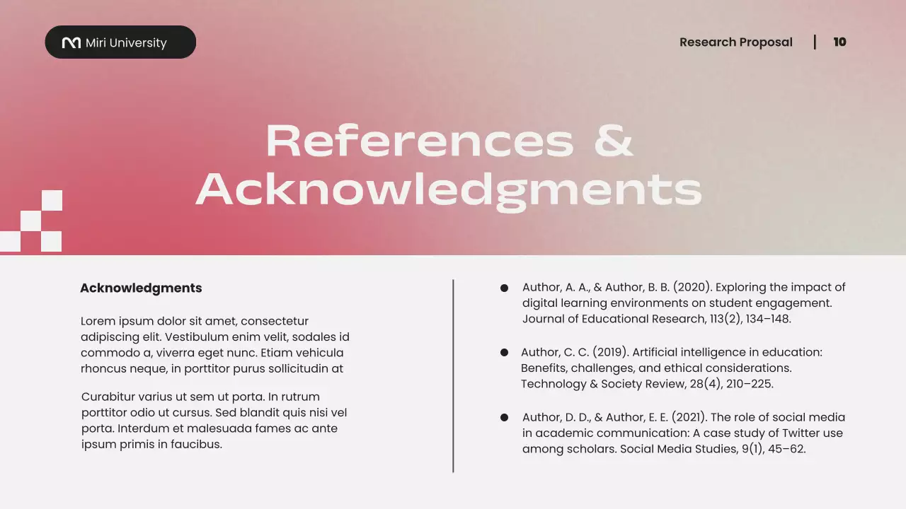 Pink and Green Modern Research Proposal Presentation