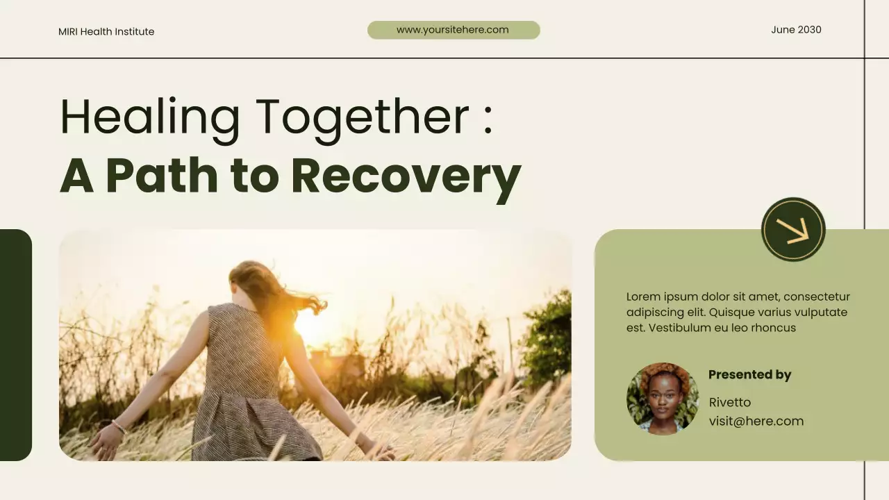 Green Modern Substance Abuse Recovery Program Presentation