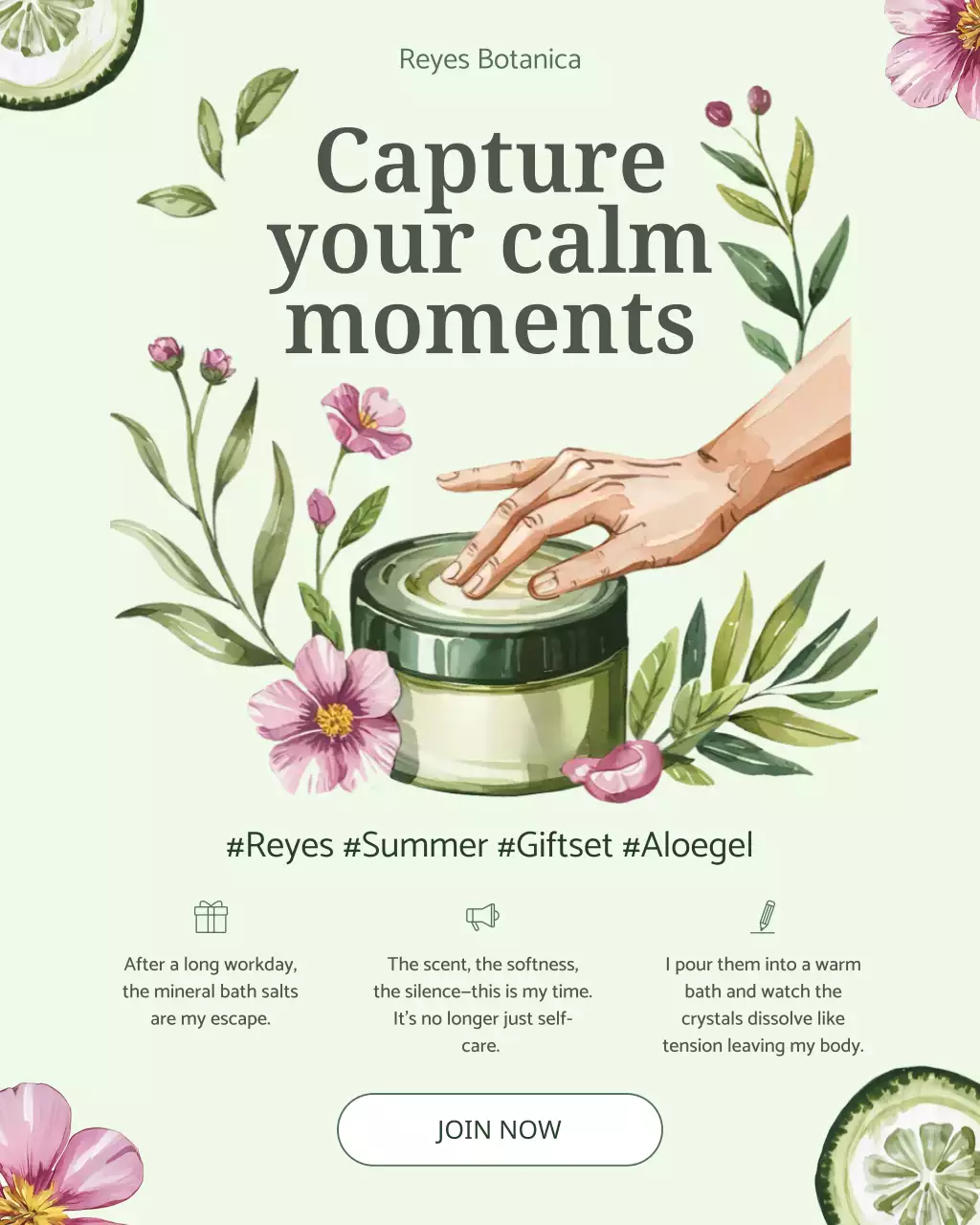 Mint Summer June Botanical Skincare Promotion
