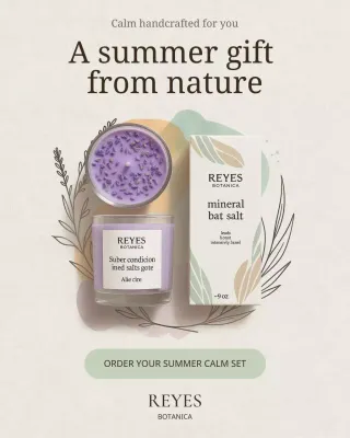 Beige Botanical Wellness Cosmetic Promotion