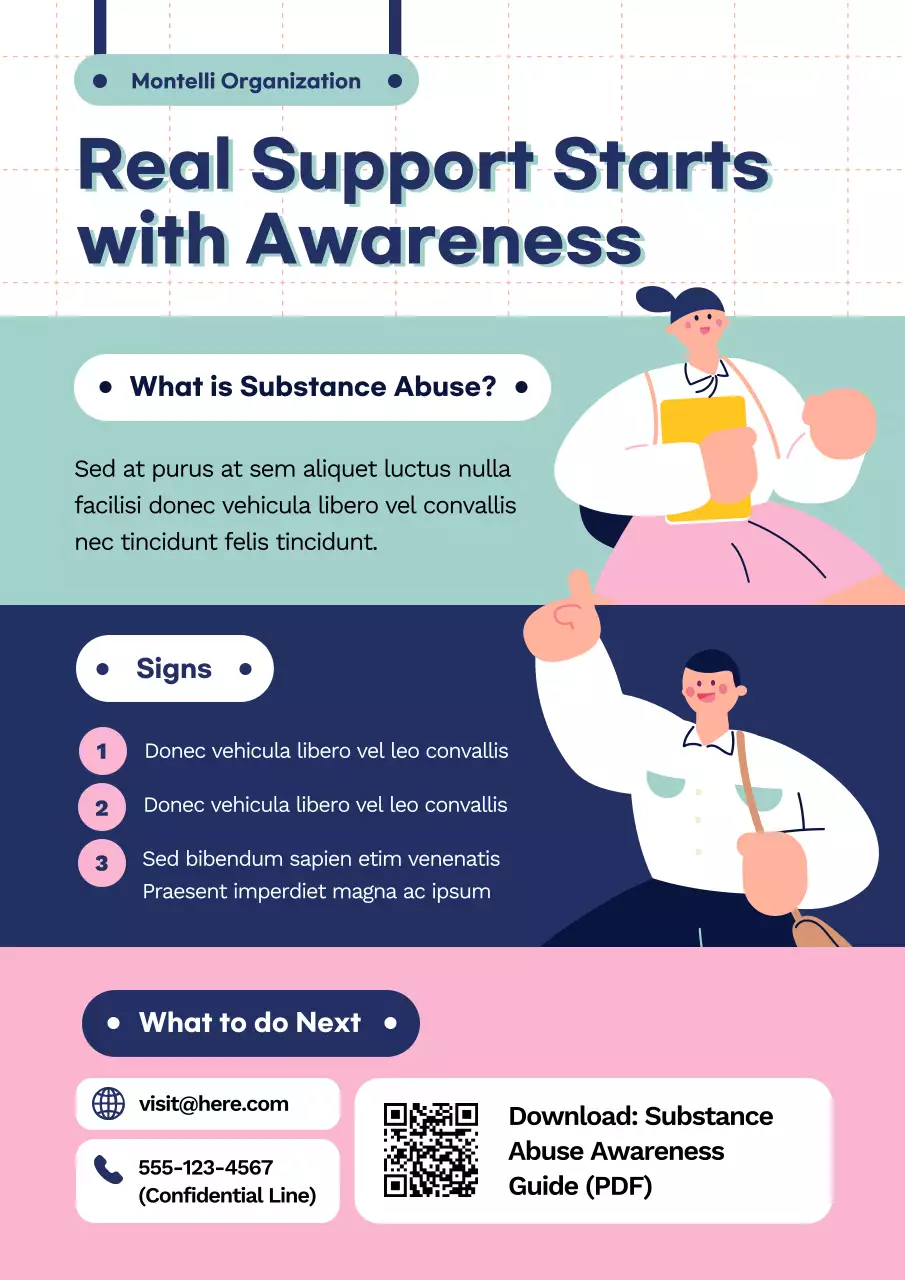 Teal Modern Awareness Guide Poster