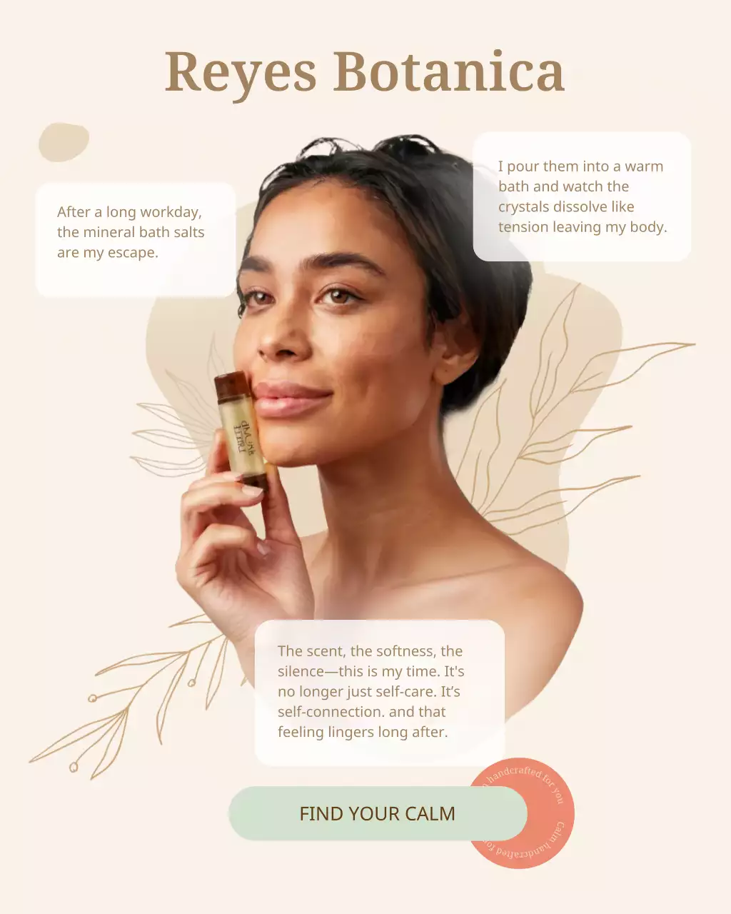Beige Botanical Wellness Advertisement