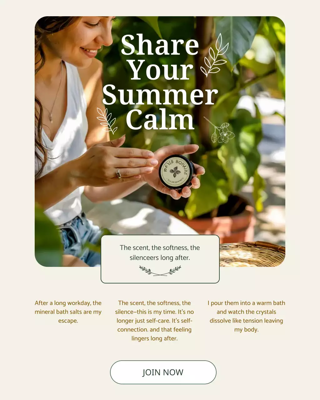 Green Beige Elegant Wellness Promotion