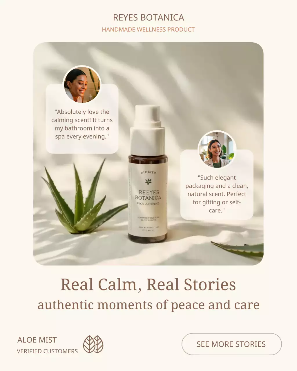 Beige Botanical Aloe Wellness Promotion