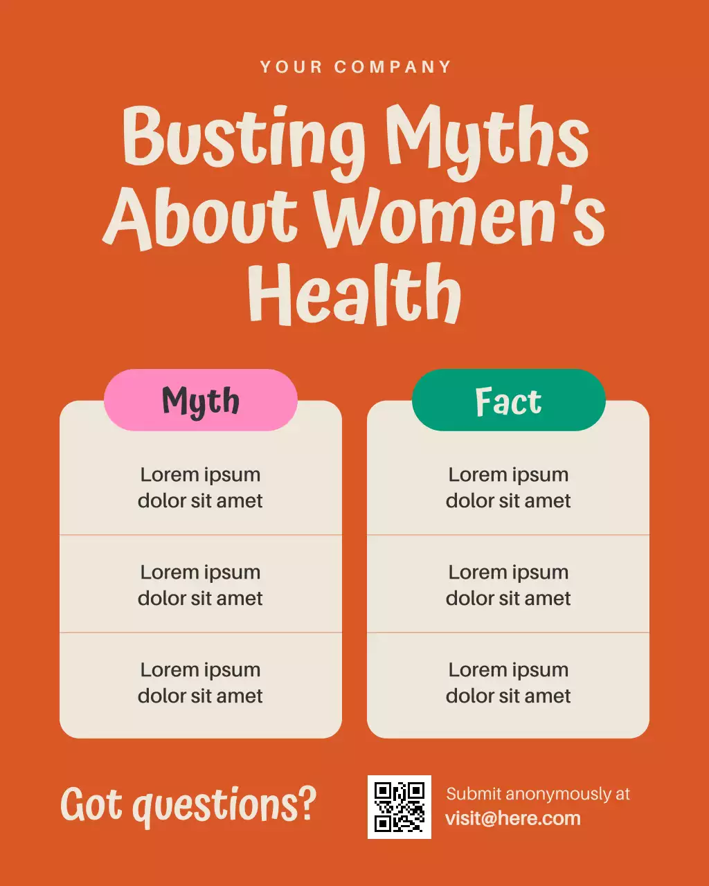 Orange Bold Health Guide Instagram Post