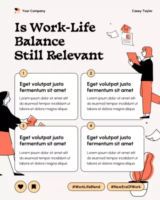 Beige Modern Work-life Newsletter Instagram Post