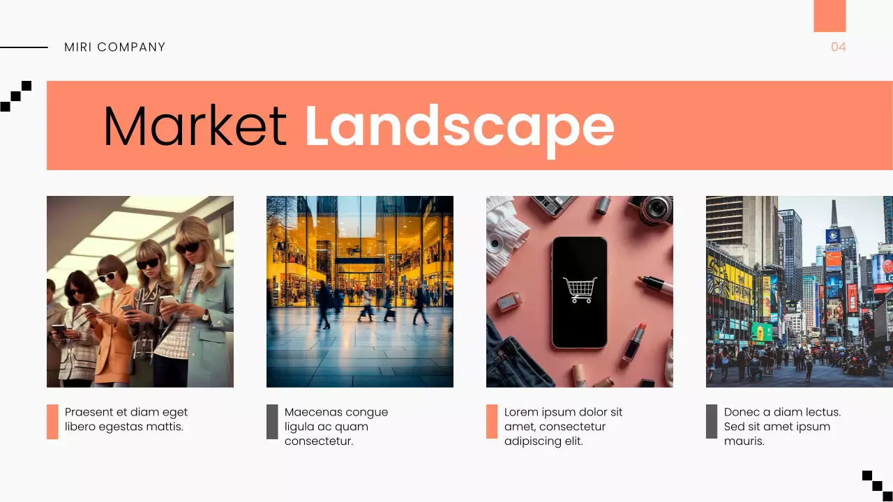 Orange and Gray Modern Market Overview Presentation