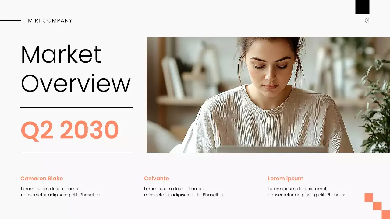 Orange and Gray Modern Market Overview Presentation