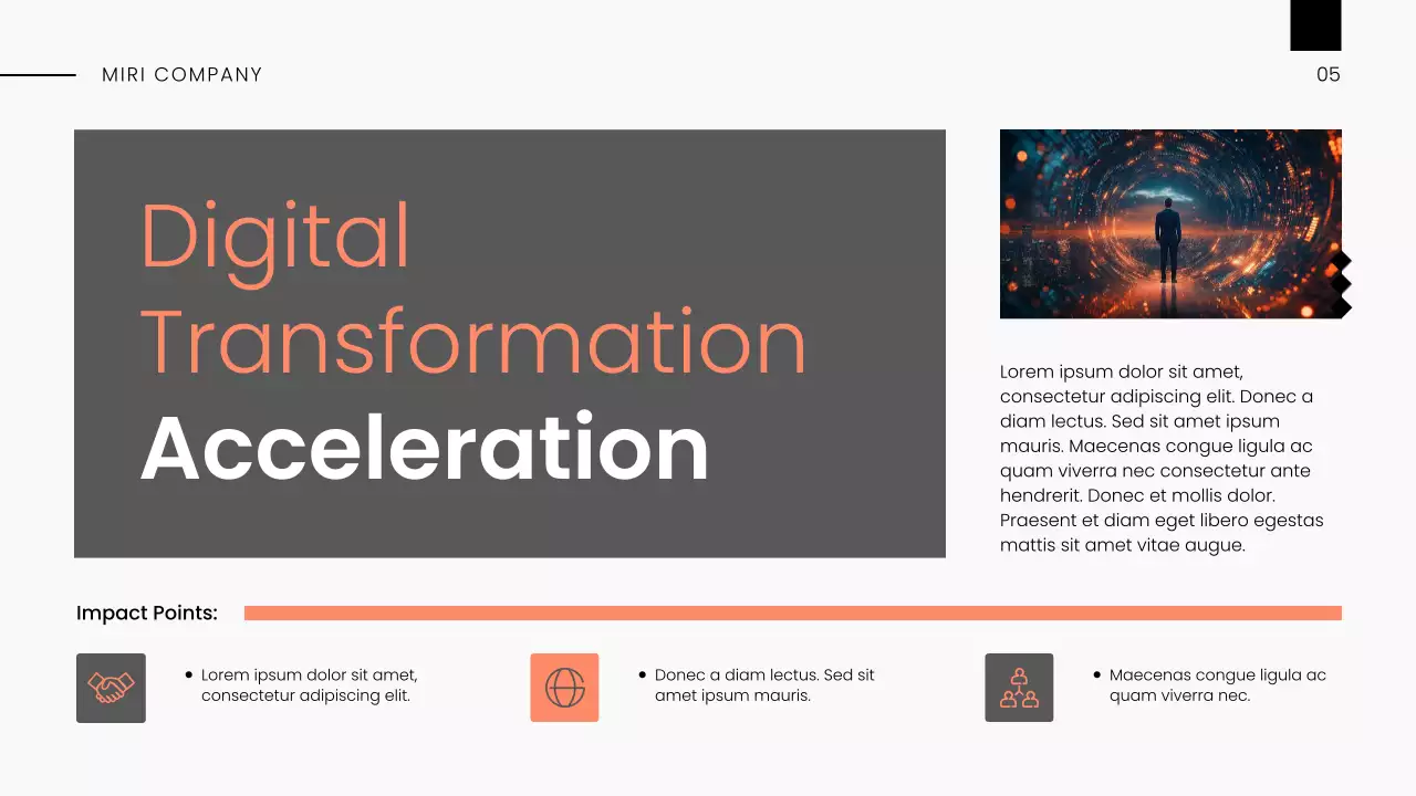 Orange and Gray Modern Market Overview Presentation