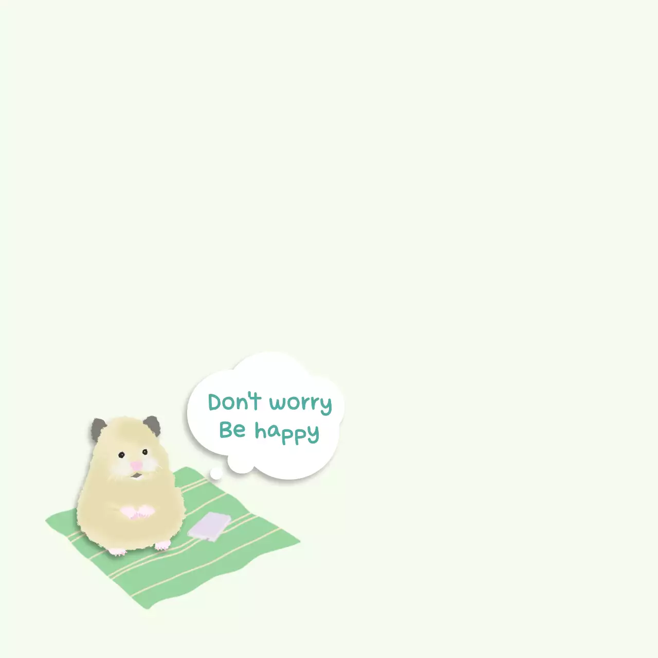 연두 아기자기한 동물 스티커