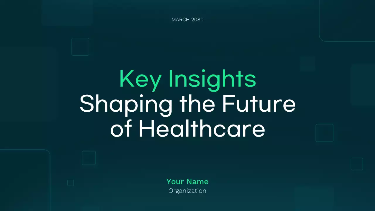 Teal Modern Healthcare Insights Report Presentation