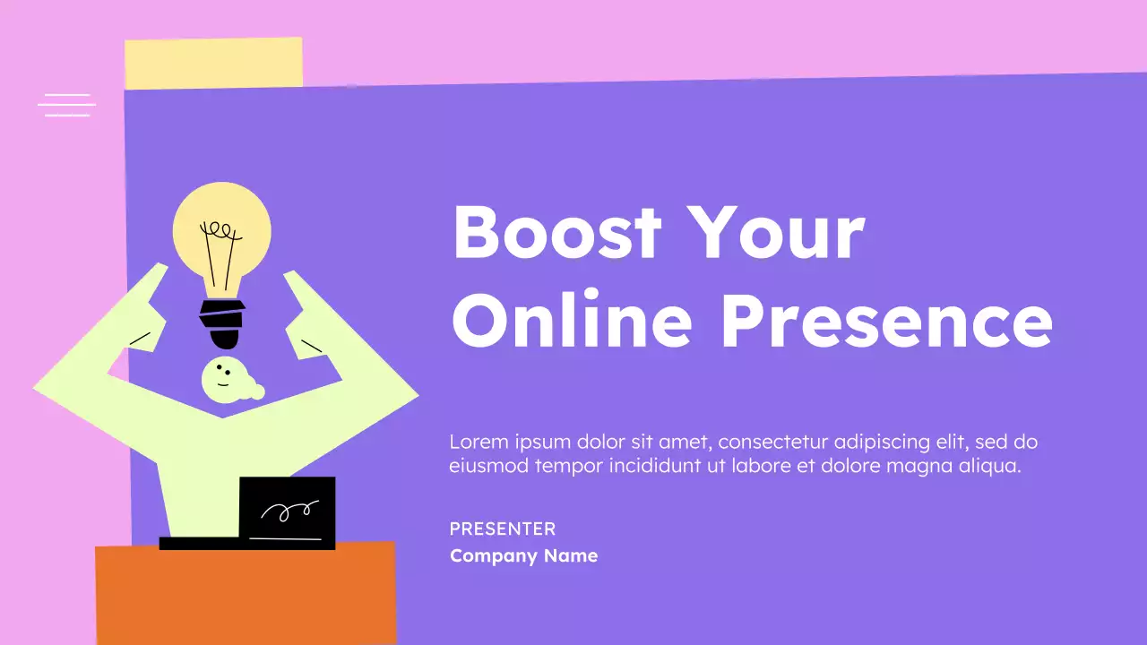 Purple Creative Marketing Tips Presentation