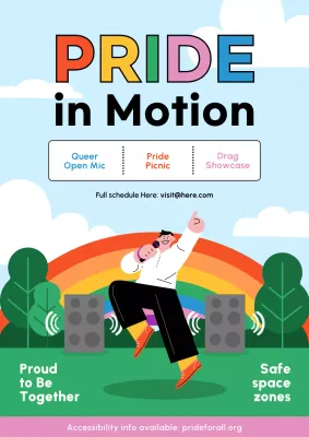 Rainbow Bold Pride Event Announcement Poster
