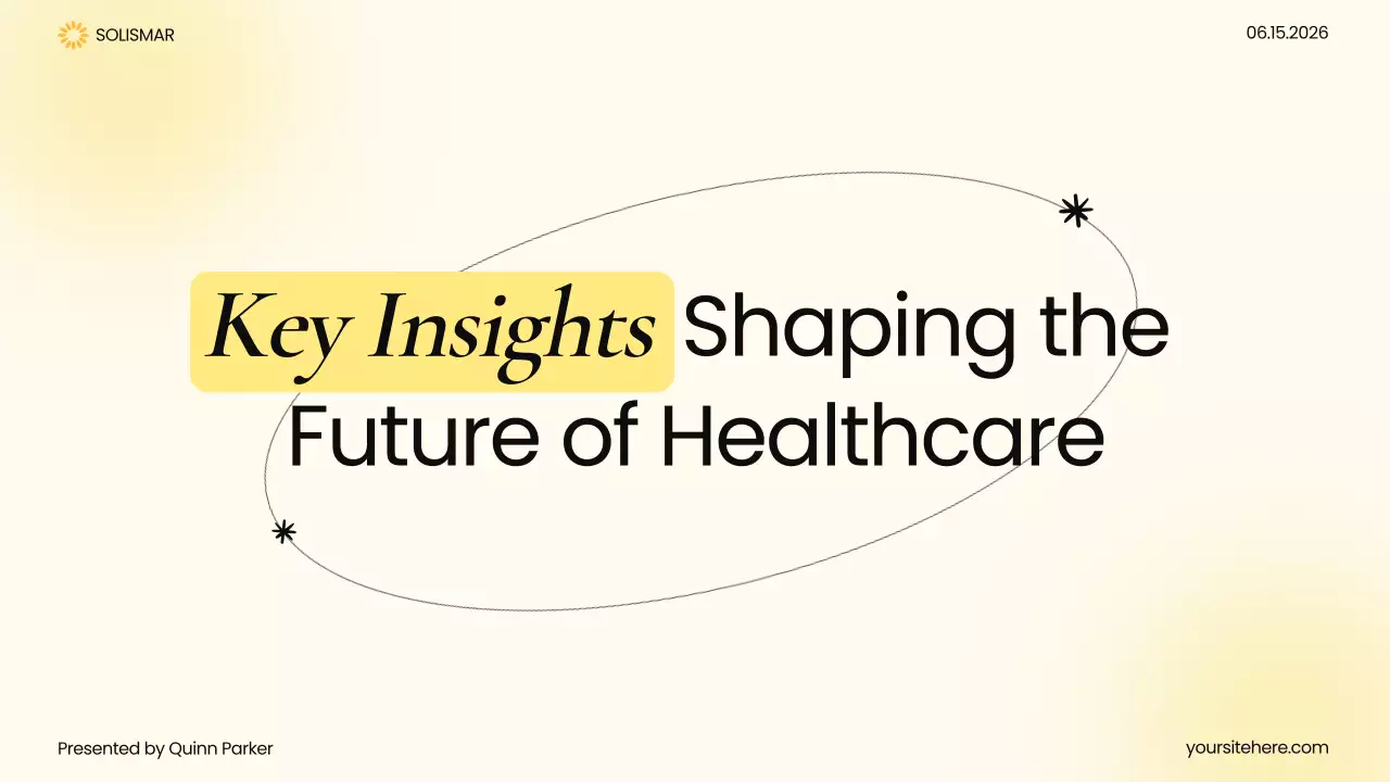Yellow Modern Healthcare Insights Presentation