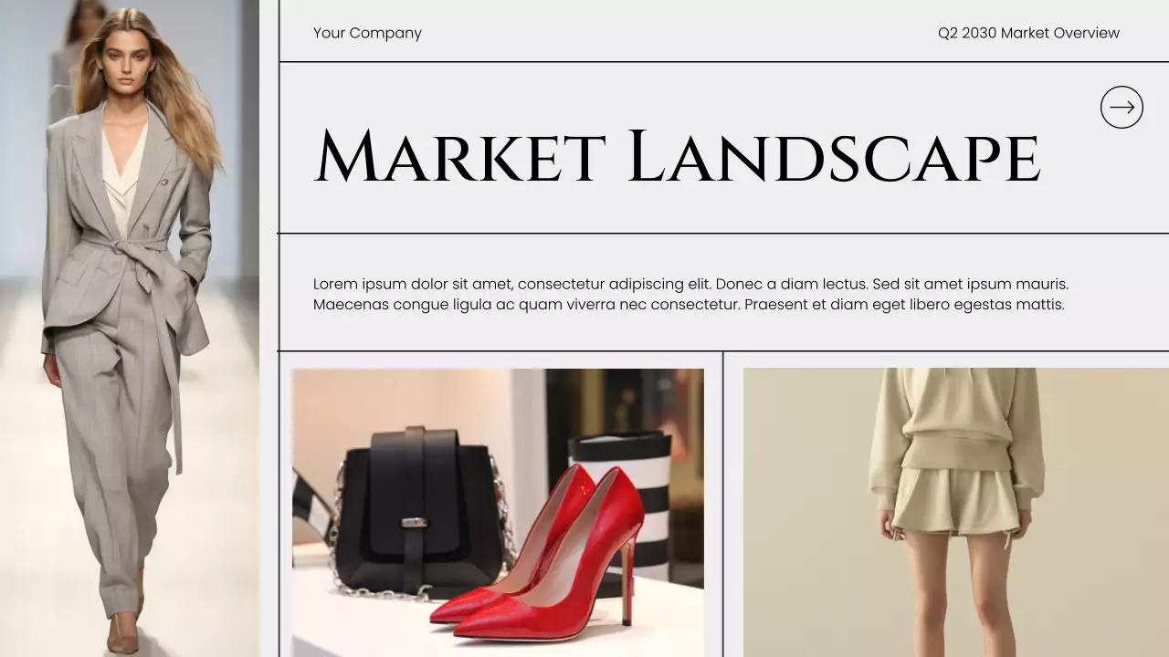 Grey Modern Market Overview Report Presentation