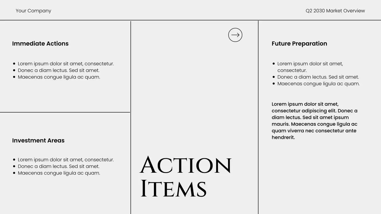 Grey Modern Market Overview Report Presentation