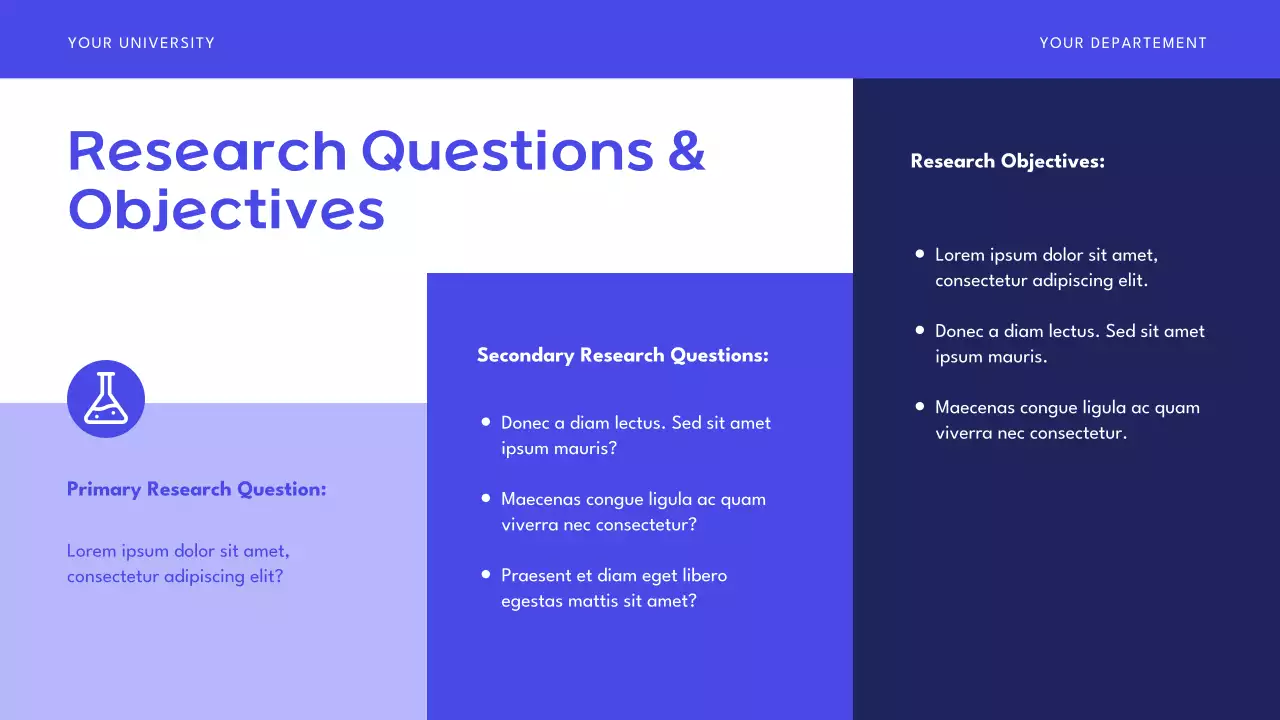 Blue Modern Research Proposal Presentation