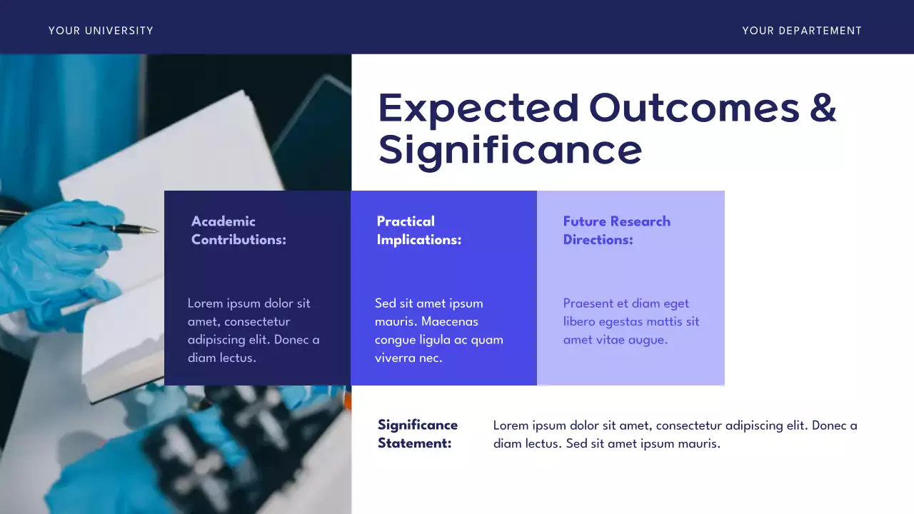 Blue Modern Research Proposal Presentation