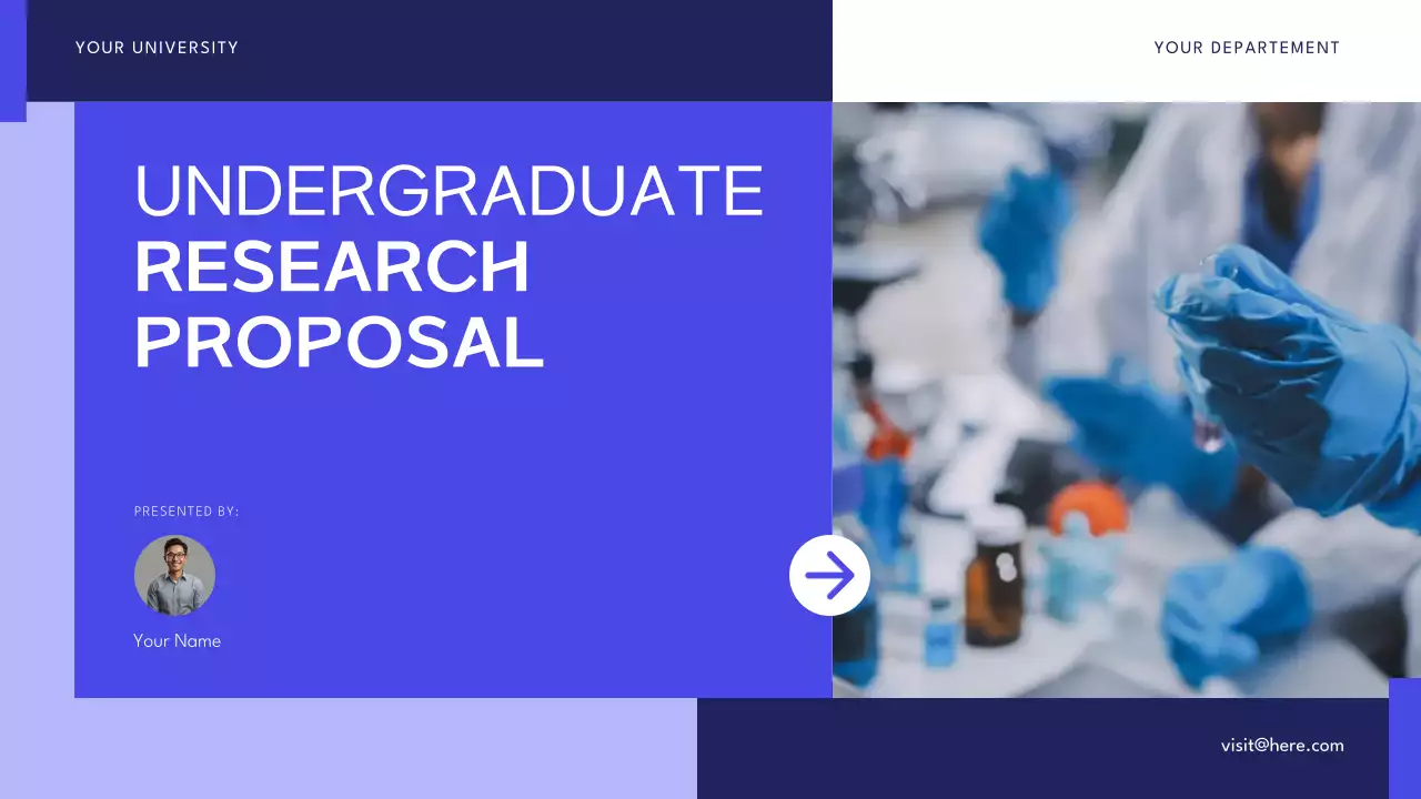Blue Modern Research Proposal Presentation