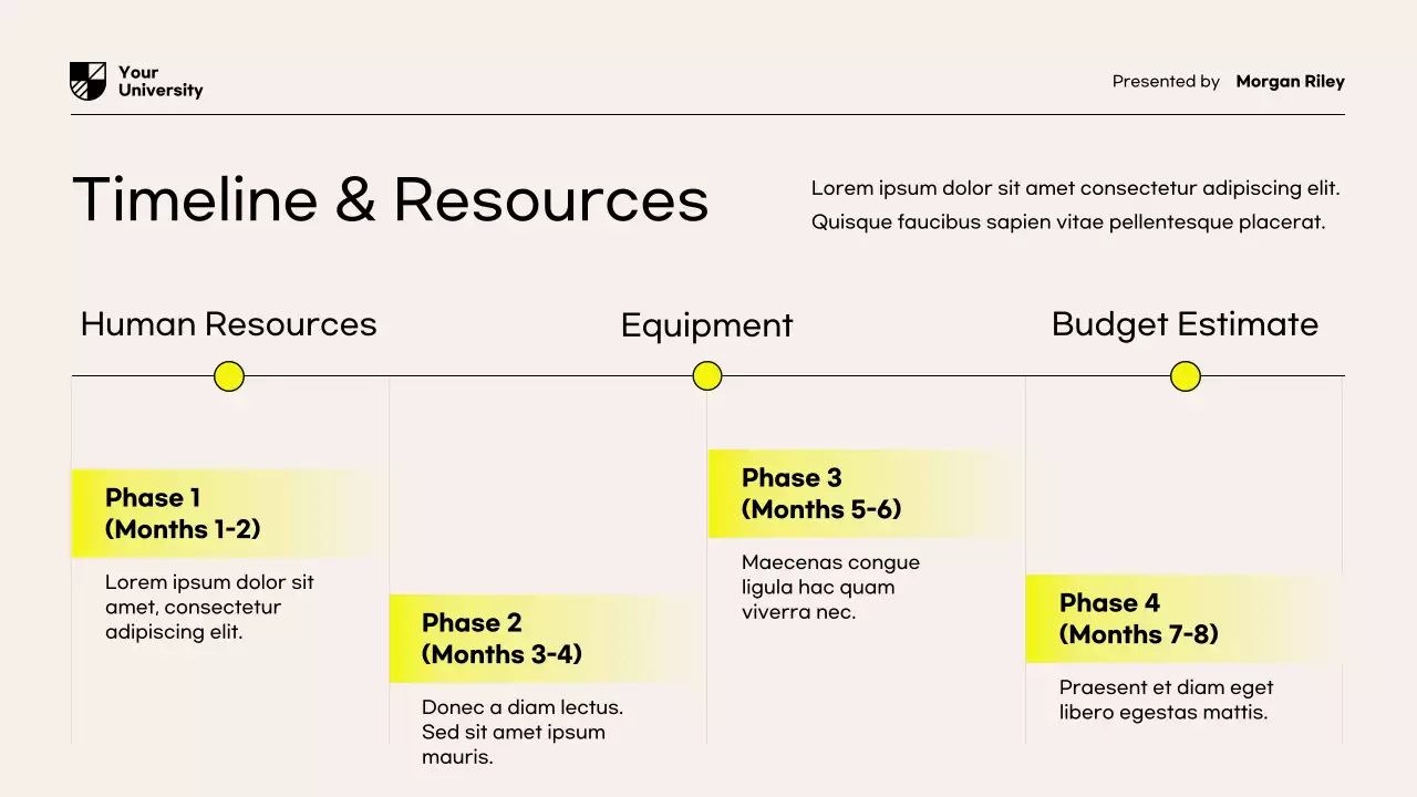 Yellow Modern Research Proposal Document Presentation