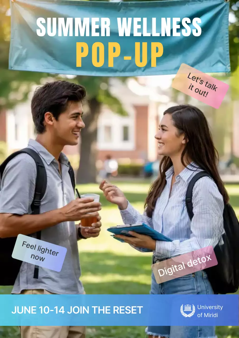 Green Modern Campus Summer Wellness Event