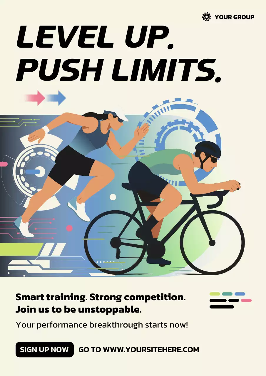 Beige Modern Sports Advertisement Poster