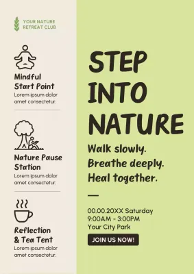Green Minimal Nature Event Announcement Poster