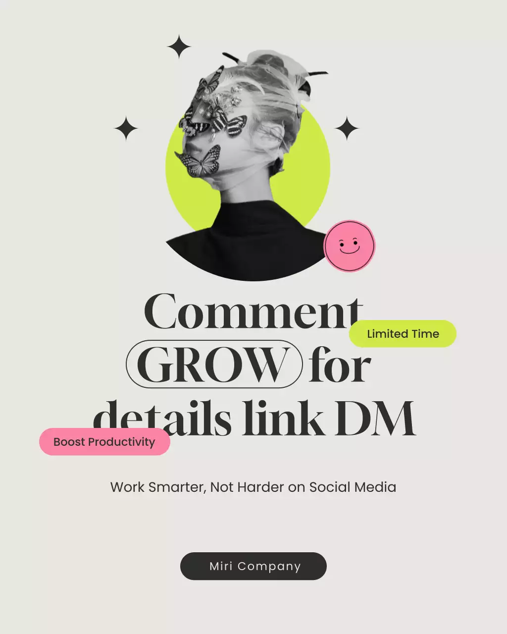 Black and Gray Modern Content Creation Tips Instagram Post