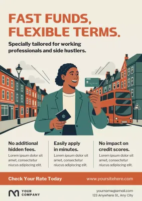 Orange Modern Finance Promotion Poster