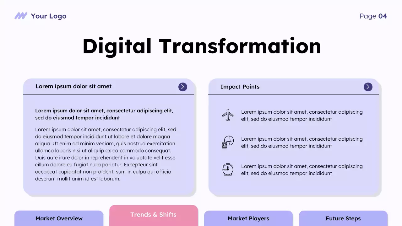 Purple Modern Market Overview Presentation