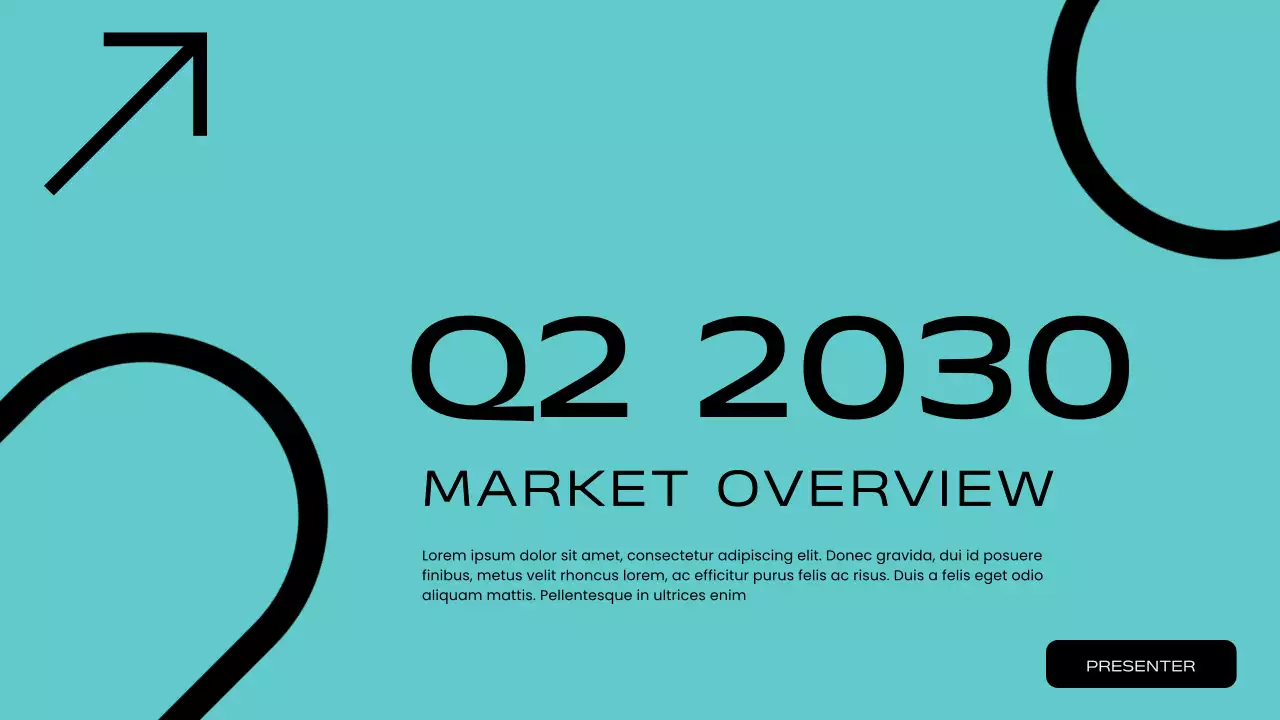 Teal and Black Modern Market Overview Presentation